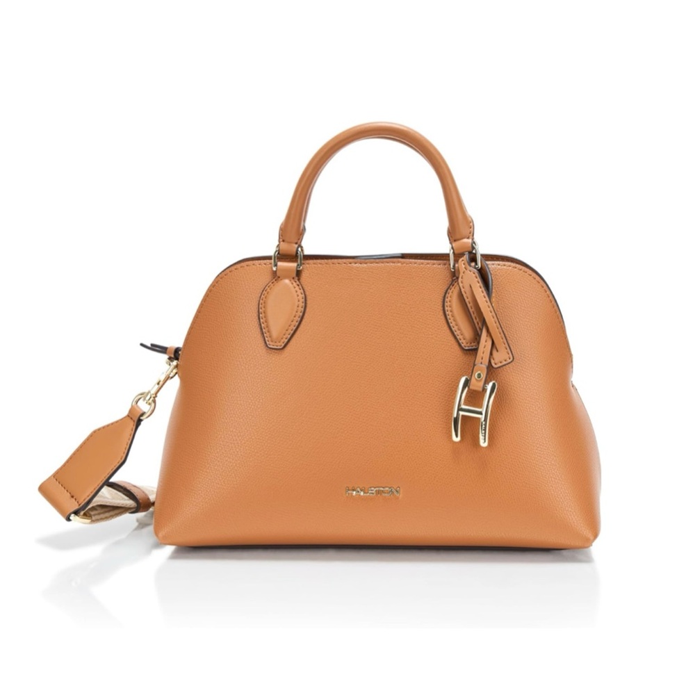 Halston Quincy Oak convertible satchel